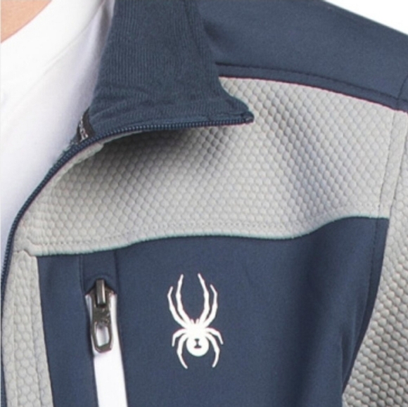 🔹️SPYDER🔹️ Encore Full Zip Fleece Pewter Jacket - Picture 3 of 4